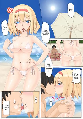 Yaoi hentai I went to the beach with Alice- Touhou project hentai Sailor Uniform